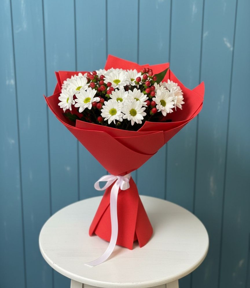 Букет цветов из: Хризантемы в Винсадах