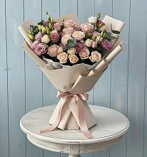 Букет цветов из:  Розы и Лизиантусы в Винсадах