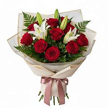 Букет цветов из:  Лилии и Розы в Винсадах