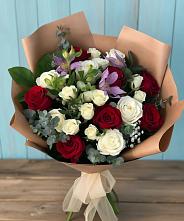 Букет цветов из:  Розы и Альстромерии #REPLACE_PRED# Винсадах