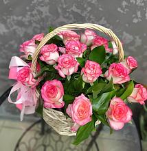 Цветочная композиция из Розы в корзине #REPLACE_PRED# Винсадах