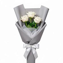 Букет 3 белые розы #REPLACE_PRED# Винсадах