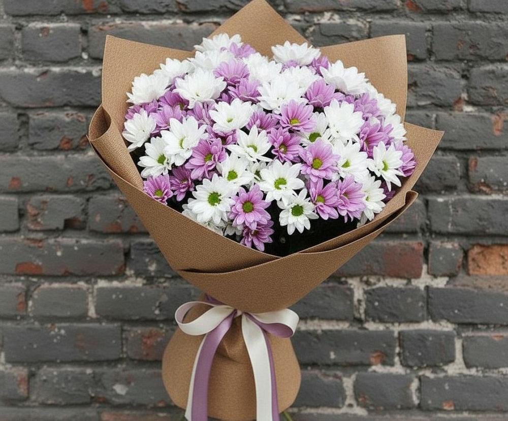 Букет цветов из: Хризантемы в Винсадах