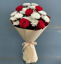 Букет цветов из:  Розы и Хризантемы в Винсадах