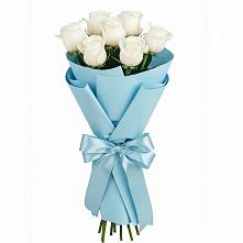 Букет 7 белых роз Проуд в Винсадах