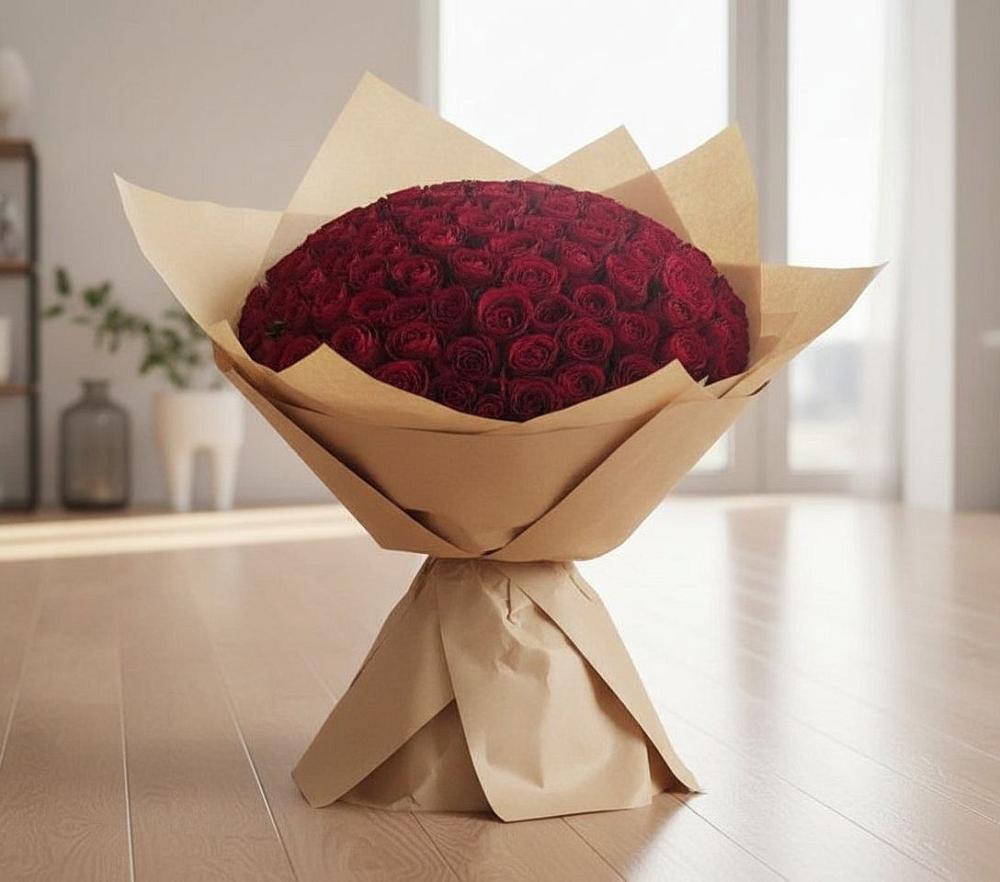 Букет 101 Красная роза в Винсадах